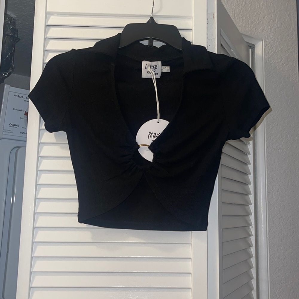Princess polly black crop top